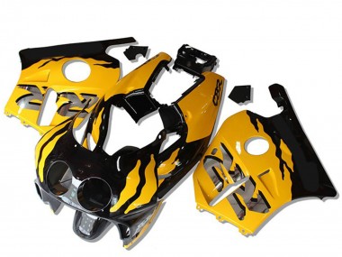 Carénages Moto Honda CBR250RR 1990-1998 - Jaune Noir Brillant RR