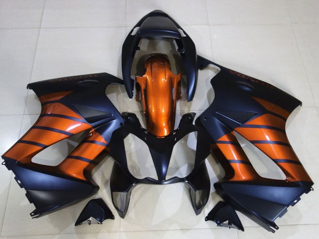 Carénages Moto Honda VFR 800 2002-2013 - Orange Bleu Mat Noir Mat