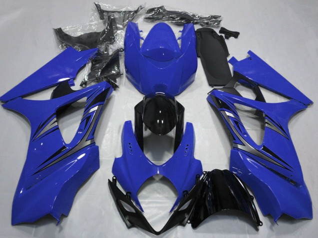 Carénages Moto Suzuki GSXR 1000 2007-2008 - Bleu Noir Brillant OEM Style