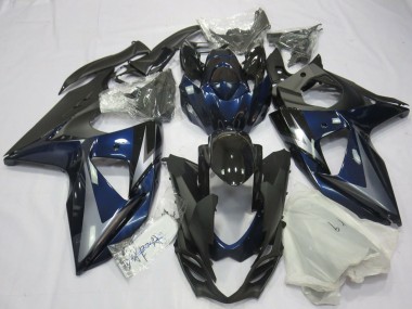 Carénages Moto Suzuki GSXR 1000 2009-2016 - Bleu Argent Noir