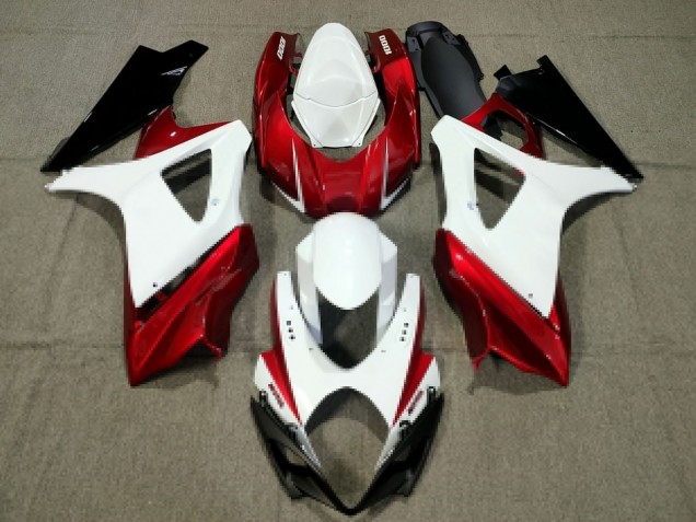 Carénage Moto Suzuki GSXR 1000 2007-2008 - Blanc Rouge Noir