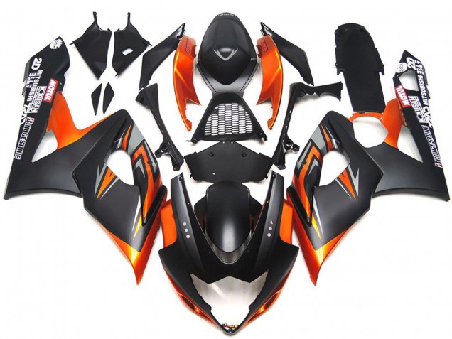 Carénages Moto Suzuki GSXR 1000 2005-2006 - Orange Noir
