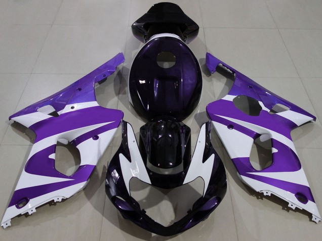 Carénages Moto Suzuki GSXR 1000 2000-2002 - Violet Blanc Noir