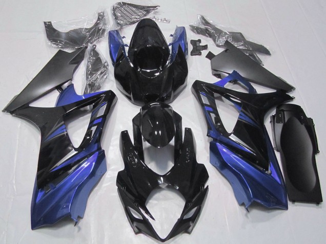Carénages Moto Suzuki GSXR 1000 2007-2008 - Noir Brillant Bleu