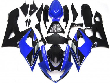 Carénages Moto Suzuki GSXR 1000 2005-2006 - Bleu Noir Brillant