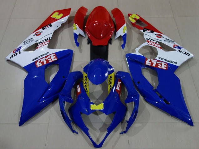 Carénages Moto Suzuki GSXR 1000 2005-2006 - Blanc Rouge Bleu Jaune