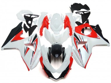 Carénage Moto Suzuki GSXR 1000 2009-2016 - Blanc Rouge Noir
