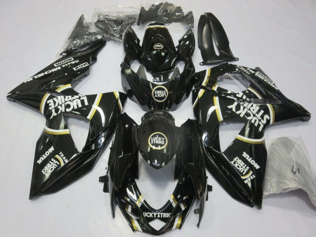 Carénages Moto Suzuki GSXR 1000 2009-2016 - Noir Brillant Lucky Strike