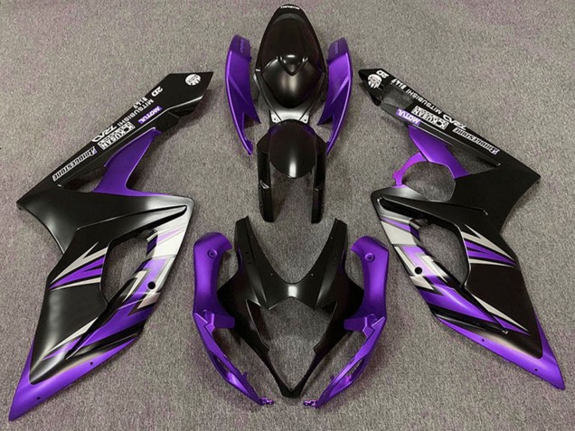 Carénage Moto Suzuki GSXR 1000 2005-2006 - Noir Mat Violet