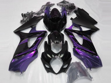 Carénages Moto Suzuki GSXR 1000 2007-2008 - Noir Brillant Violet