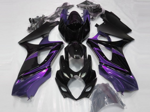 Carénages Moto Suzuki GSXR 1000 2007-2008 - Noir Brillant Violet