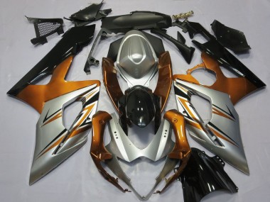 Carénages Moto Suzuki GSXR 1000 2005-2006 - Orange Argent Noir Brillant