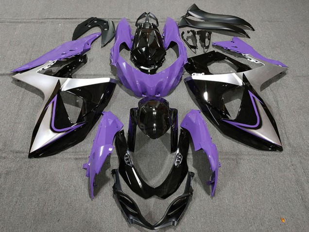 Carénages Moto Suzuki GSXR 1000 2009-2016 - Violet Argent Noir