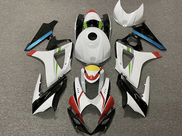 Carénages Moto Suzuki GSXR 1000 2007-2008 - Blanc Rouge Jaune Bleu Noir Courses