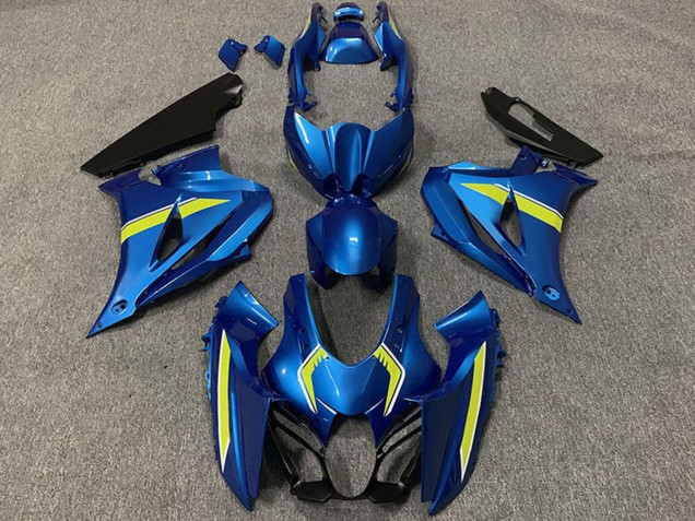 Carénages Moto Suzuki GSXR 1000 2017-2024 - Bleu Jaune Style