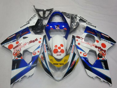 Carénages Moto Suzuki GSXR 600 / GSXR 750 2004-2005 - Blanc Bleu Rouge Jaune Noir Dark Dog