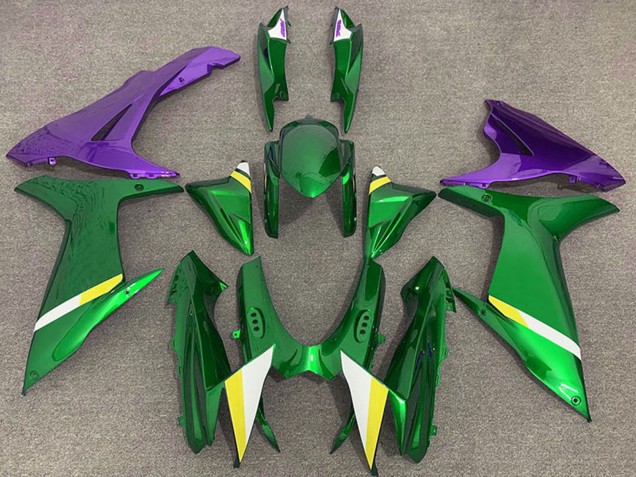 Carénages Moto Suzuki GSXR 600 / GSXR 750 2011-2024 - Vert Violet Blanc Jaune