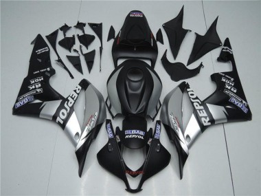 Carénages Moto Honda CBR600RR 2007-2008 - Noir Mat Argent Gris Repsol
