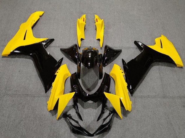 Carénages Moto Suzuki GSXR 600 / GSXR 750 2011-2024 - Jaune Noir Brillant