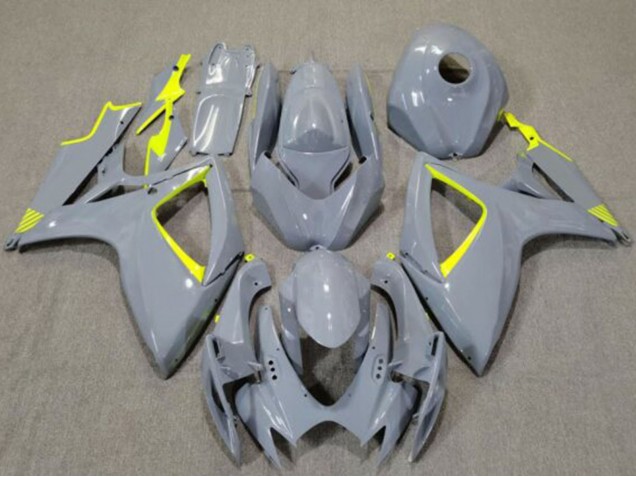 Carénages Moto Suzuki GSXR 600 / GSXR 750 2006-2007 - Nardo Gris Haute Visibilité Jaune