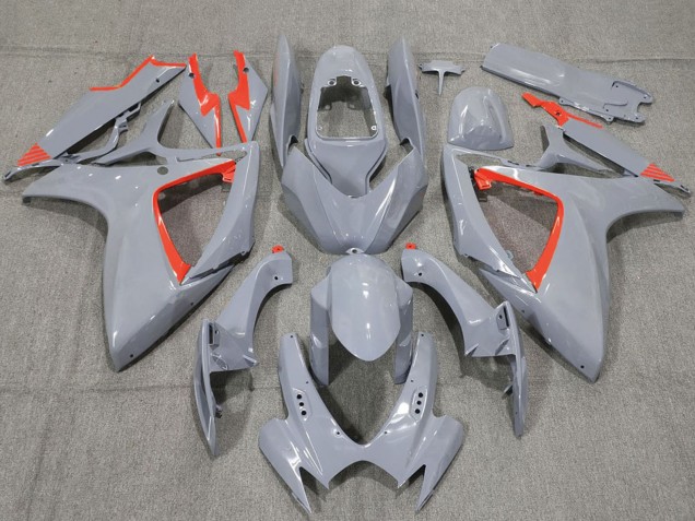 Carénages Moto Suzuki GSXR 600 / GSXR 750 2006-2007 - Nardo Gris Rouge