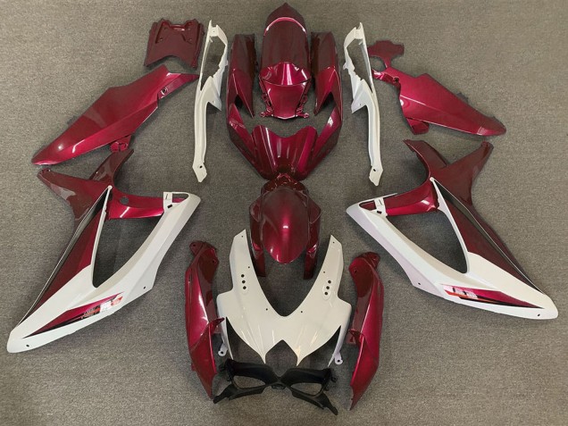 Carénages Moto Suzuki GSXR 600 / GSXR 750 2008-2010 - Blanc Rouge OEM Style