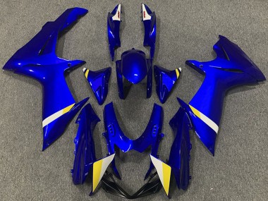 Carénages Moto ABS Suzuki GSXR 600 / GSXR 750 2011-2024 - Bleu Blanc Jaune