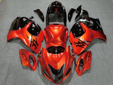 Carénages Moto Suzuki GSXR 1300 2008-2020 - Bonbon Orange Noir Brillant