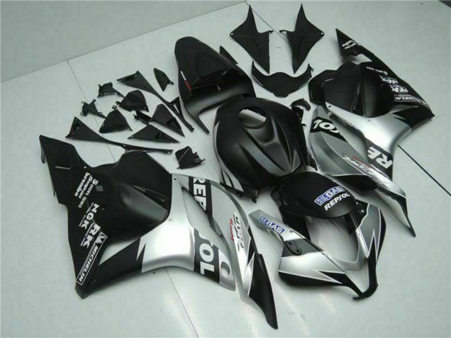 Carénages Moto Honda CBR600RR 2009-2012 - Argent Noir Mat Repsol
