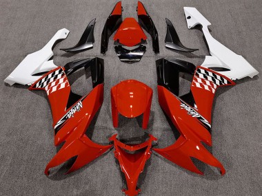 Carénages Moto Kawasaki ZX10R 2008-2010 - Blanc Rouge Noir