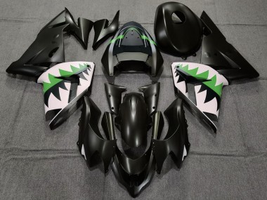 Carénages Moto Kawasaki ZX10R 2004-2005 - Noir Mat Vert