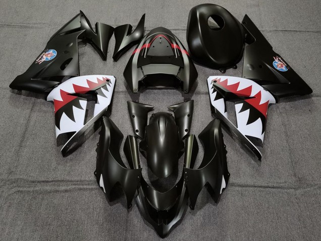 Carénages Moto Kawasaki ZX10R 2004-2005 - Noir Mat Betty Bomber
