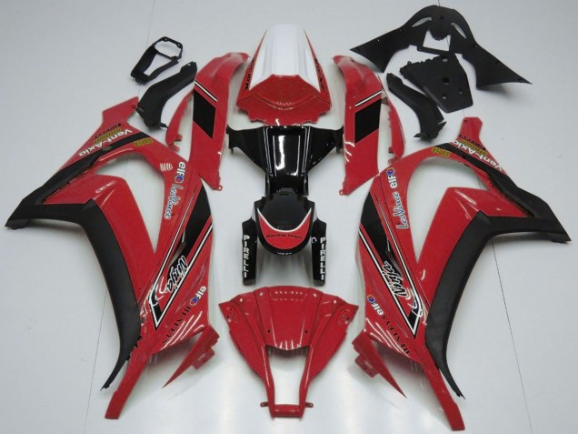 Carénages Moto Kawasaki ZX10R 2011-2015 - Blanc Rouge Noir Brillant OEM Style