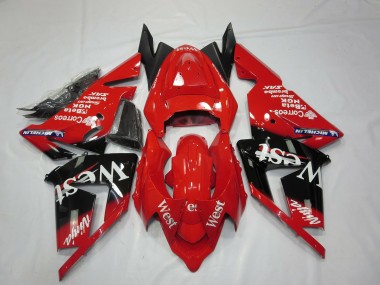 Carénages Moto Kawasaki ZX10R 2004-2005 - Rouge West