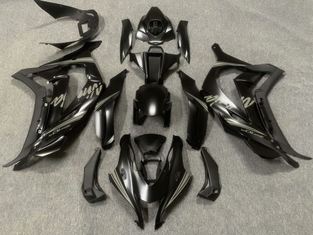 Carénages Moto Kawasaki ZX10R 2016-2020 - Noir Mat Gris Ninja