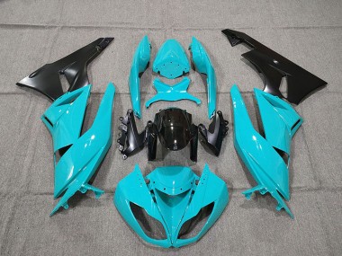 Kits Carénage Moto Kawasaki ZX6R 2009-2012 - Bleu Noir Brillant