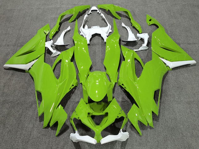 Carénages Moto Kawasaki ZX6R 2019-2022 - Blanc Vert