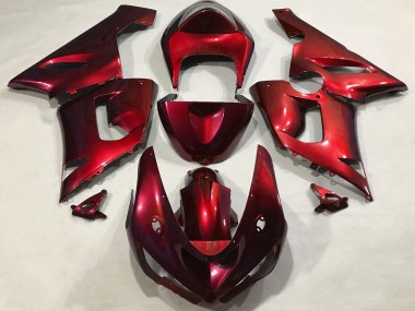 Carénages Moto Kawasaki ZX6R 2005-2006 - Rouge Métallisé