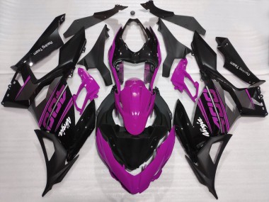 Carénages Moto Kawasaki Ninja 400 2018-2024 - Violet Noir Brillant Noir Mat OEM Style