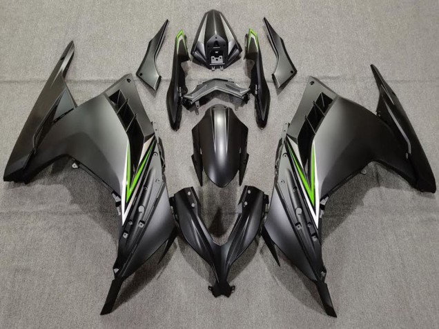 Carénages Moto Kawasaki Ninja 300 2013-2024 - Noir Mat Vert