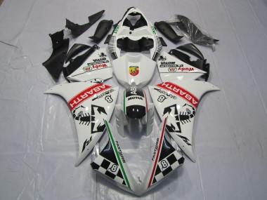 Carénages Moto Yamaha R1 2012-2014 - Blanc Rouge Vert Noir Abarth Wudy Motul