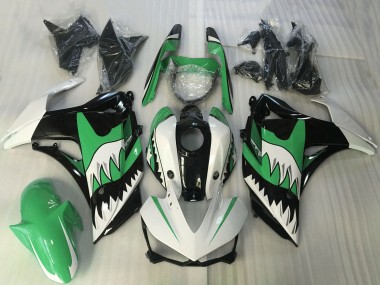 Carénage Moto Yamaha R3 2015-2018 - Blanc Vert Noir Requin