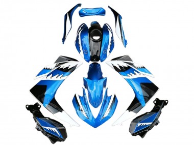 Carénage Moto Yamaha R3 2015-2018 - Bleu Blanc Noir Requin