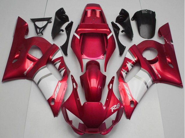 Carénages Moto Yamaha R6 1998-2002 - Rouge Blanc