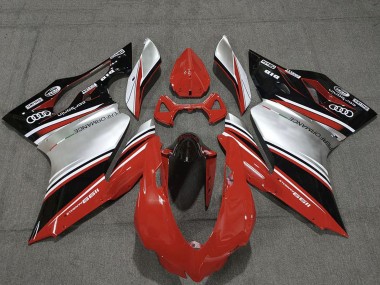 Carénages Moto Ducati 1199 2011-2014 - Rouge Argent Noir Performance