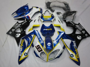 Carénages Moto BMW S1000RR 2009-2014 - Blanc Jaune Bleu Noir Brillant OrBet 93