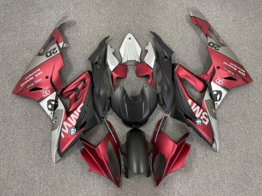 Carénages Moto BMW S1000RR 2009-2014 - Rouge Noir Mat