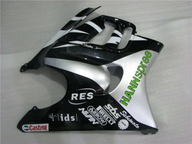 Carénages Moto Honda CBR600 F3 1995-1996 - Blanc Argent Vert Hannspree