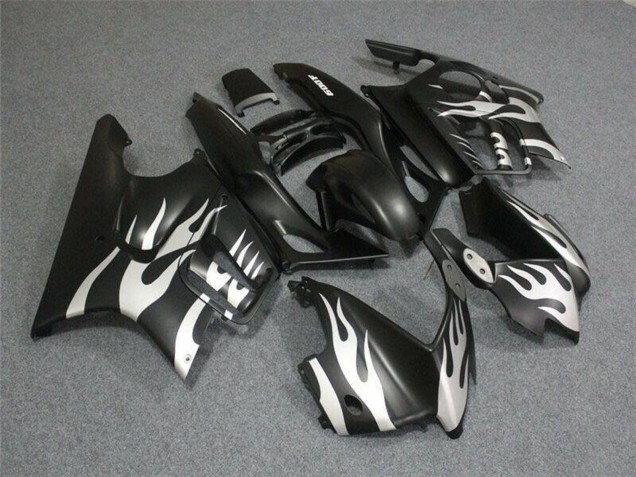 Carénages Moto Honda CBR600 F3 1995-1996 - Blanc Noir Mat Flamme
