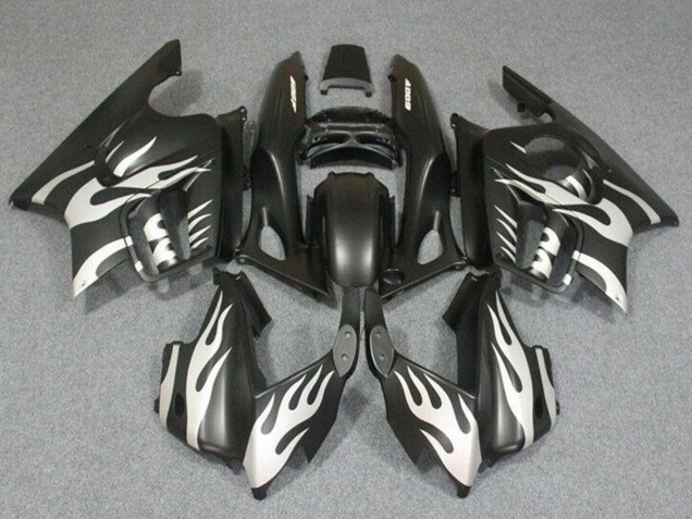 Carénages Moto Honda CBR600 F3 1995-1996 - Blanc Noir Mat Flamme